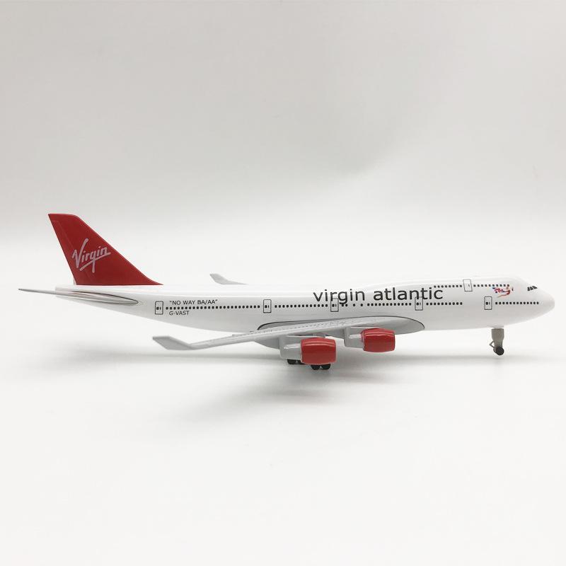 Модель самолета в масштабе 1/400 B747 Virgin Atlantic Airways 747 Металлический самолет Diecast со стойкой Модель B747 Сплав Дисплей Коллекционный