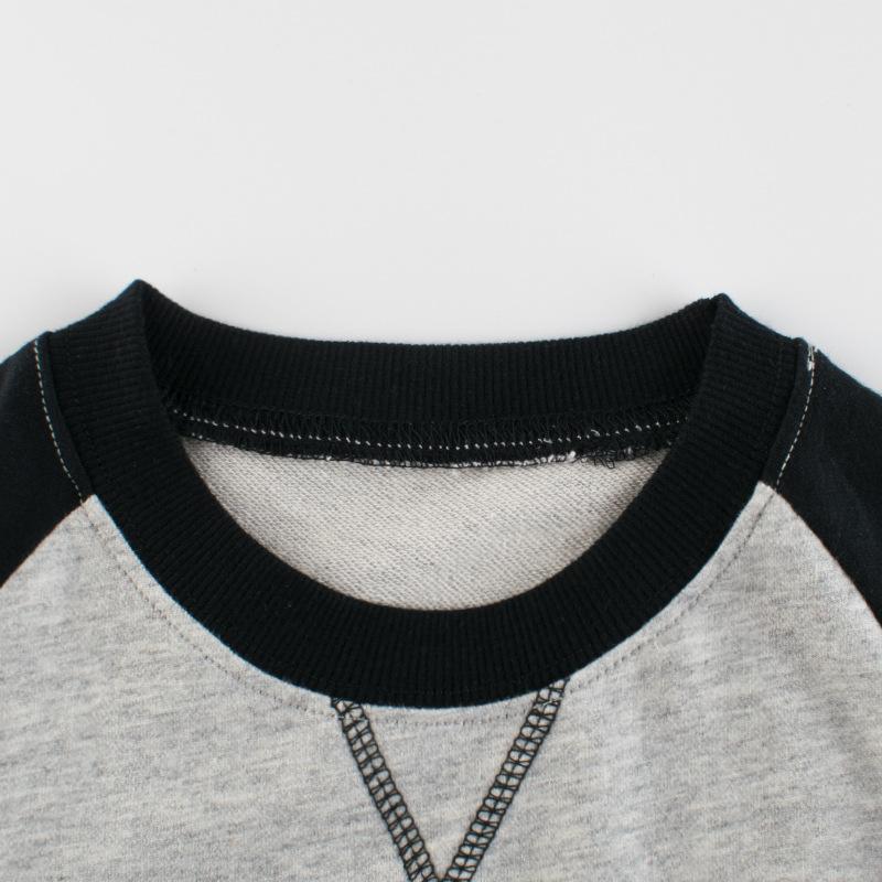 Весенне-осенний детский свитер, пуловер для мальчиков, студенческая спортивная одежда, топ из 100% хлопка высокого качества