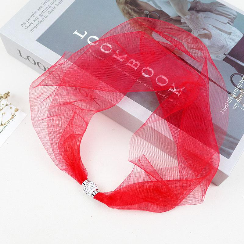 1Pc Necklace Magnetic Buckle Neck Scarves Neck Protection Neck Brace Elegant Scarf Bright Color Women Fashion