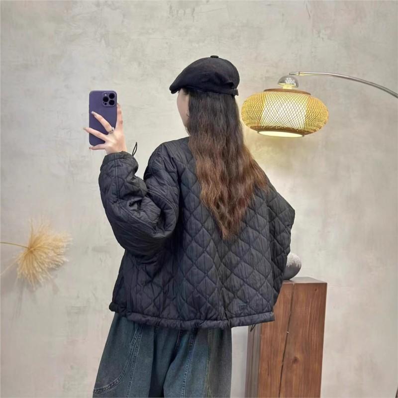 Johnature Женское зимнее модное свободное однобортное пальто с круглым вырезом и длинными рукавами, повседневное пальто