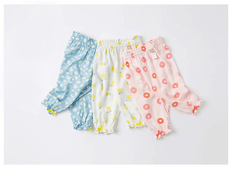 Davidella girls' pants, summer clothes, children's mosquito proof pants, baby girls' lantern pants, stylish