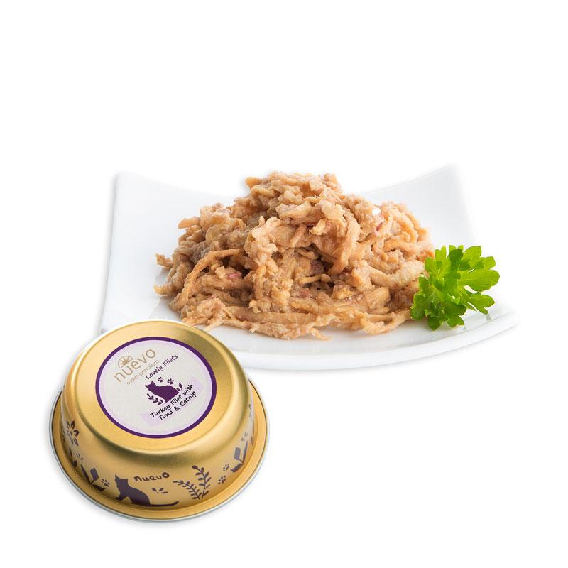 Nuevo Super Premium Wet Cat Food Turkey Fillet Tuna 12X85G