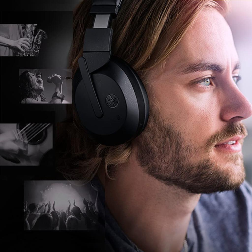 YAMAHA Беспроводные наушники с игровым шумоподавлением YH-E700B, черные(В) Режим/Окружающий звук/Уход за прослушиванием/Активное отключение/Прослушивание