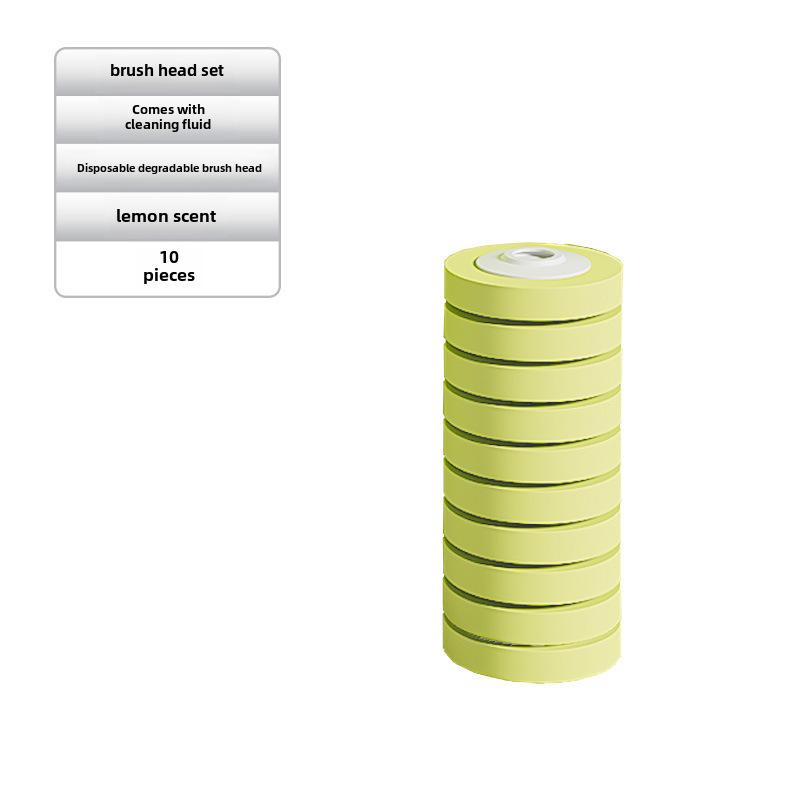Одноразовая настенная щетка для чистки ванной комнаты со сменными головками