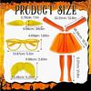 Cosplay Halloween Costume Yellow Mustache and Eyebrows Fake Beard with Glasses,Tangerine Tutu Tangerine Costume Accessories