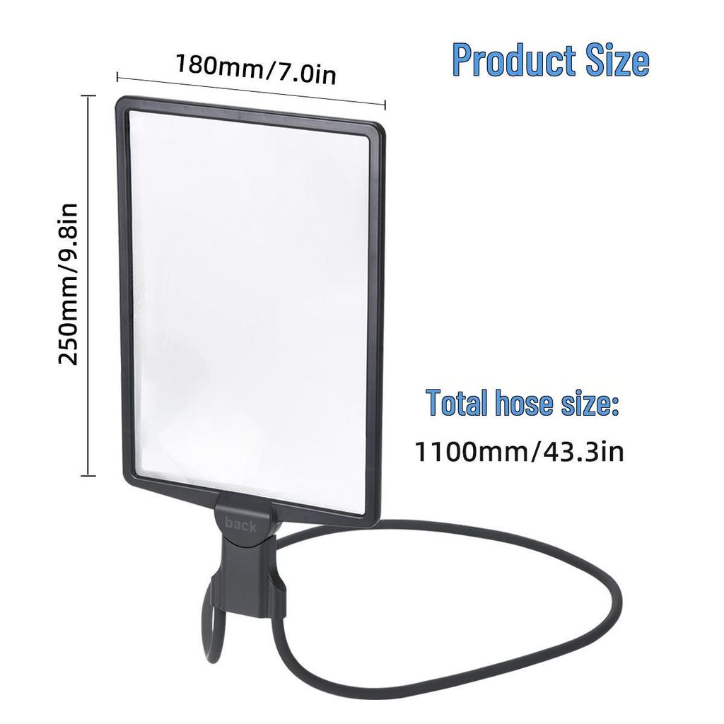 Hands-Free Rechargeable Neck Magnifier with Light - Perfect for Elderly Reading