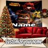 Custom Name Personalized Five Nights at Freddy's Print Tapestry, Wall Art Decor, Bedroom, Dorm, Apartment, LivingRoom, Party Backdrop, Gift for Birthd