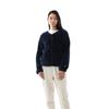 Champion Basic Long Sleeve Embroidered Script Logo Snap Size M Women's Jacket, Navy, (CW-Y607)