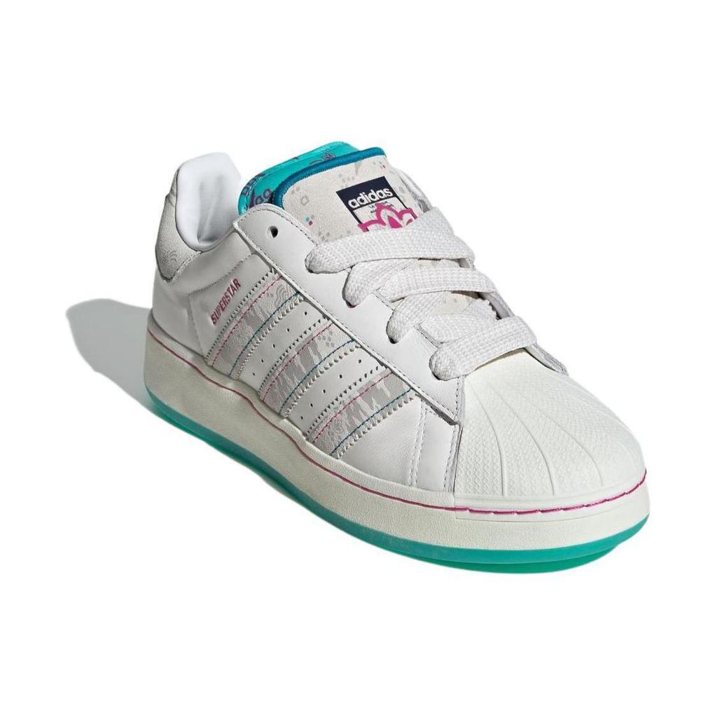 Fefei Ruan x adidas Superstar XLG Пакет к китайскому Новому году Унисекс Кроссовки Белый Светло-серый Павлиний синий ID1140