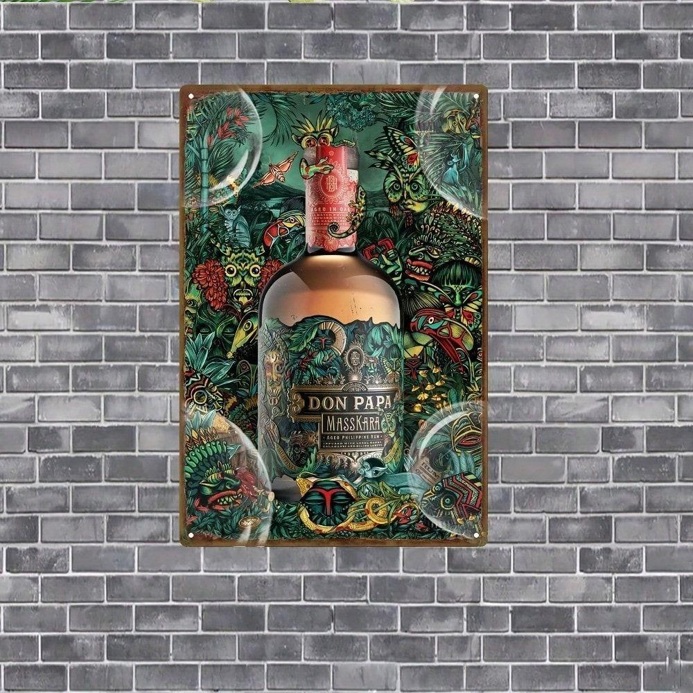 Винтажная металлическая табличка Don Papa Masala Wine Знак Тропические Джунгли Настенное искусство Декор для гостиной