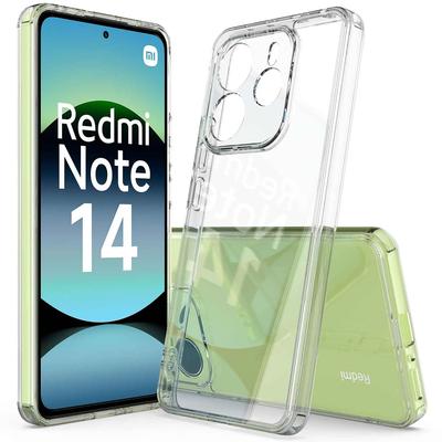 Ударопрочные Мягкие Прозрачные Чехлы из ТПУ для Телефона Xiaomi Redmi Note 14 4G RedMi Note14 Pro 4G Чехол Funda Coques