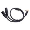 3.5mm to Dual XLR Male Y Splitter Cable 1 8 Stereo 3 Pin 0.5m for Microphone Speakers Stage DJ
