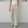 New Arrivals Open Run Unisex Summer Semi Wide Banding Pants Double Pin Tuck