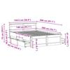Solid Wood Bed without Mattress with Headboard Brown 140 x 200 cm