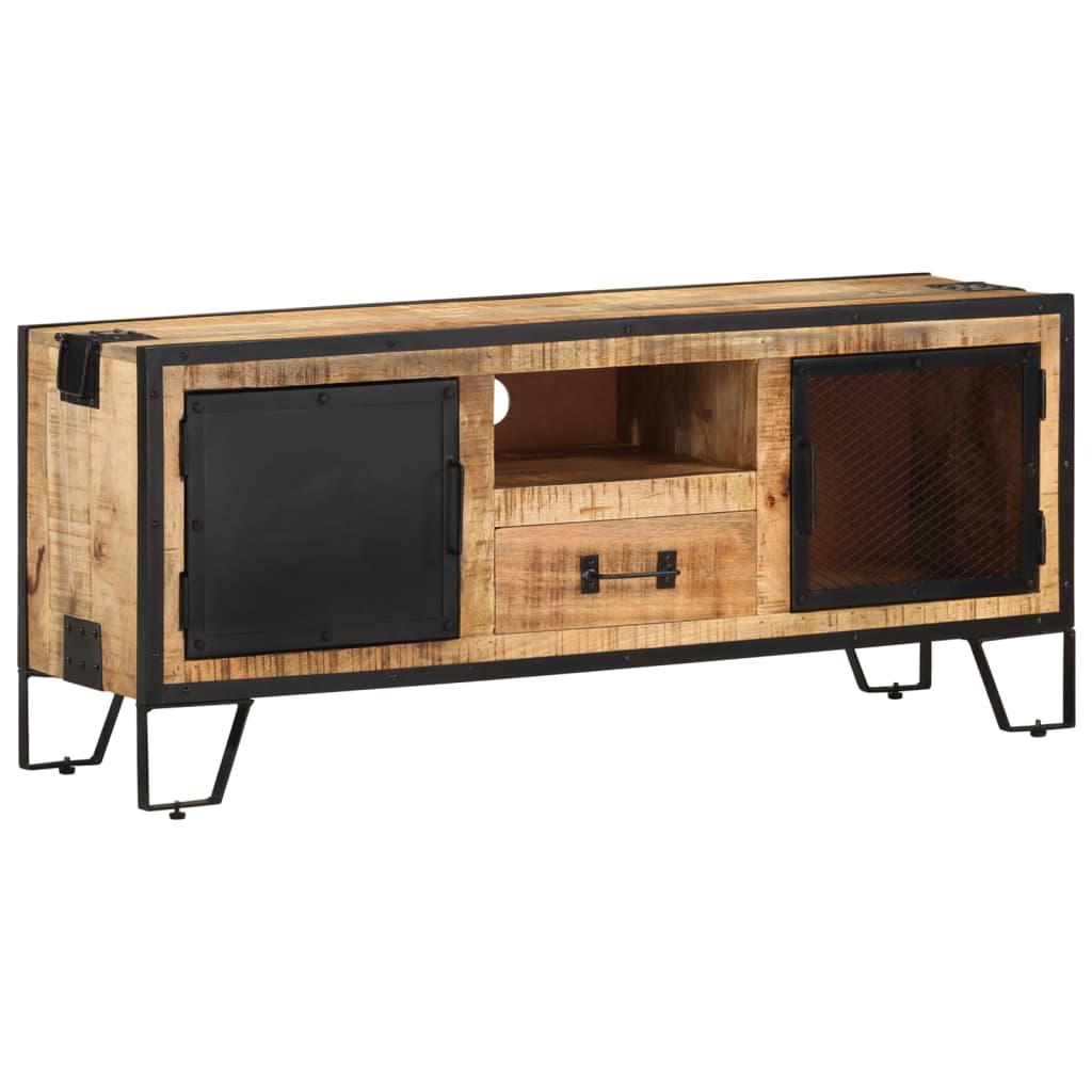 TV Stand 110 x 31 x 46 cm Rough Mango Wood