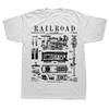 Железная дорога Железнодорожный Паровоз Винтаж Патент Футболки Уличная одежда Короткий рукав Подарки на день рождения Летний стиль Футболка Мужская одежда