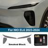 Для NIO EL6 2025-2026 Дымчато-черный Высокоглянцевый Предварительно вырезанный ТПУ Защитная пленка для фар автомобиля PPF Антицарапающаяся Виниловая обертка Покрывающая пленка