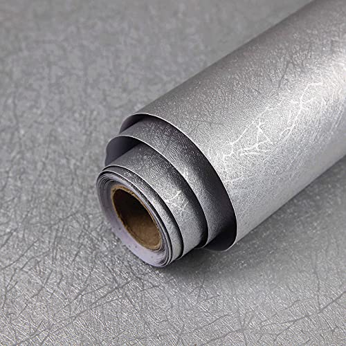 Черные шелковые обои Тисненые самоклеящиеся обои Съемный винил Черные обои Peel and Stick Водонепроницаемый декор для мебели