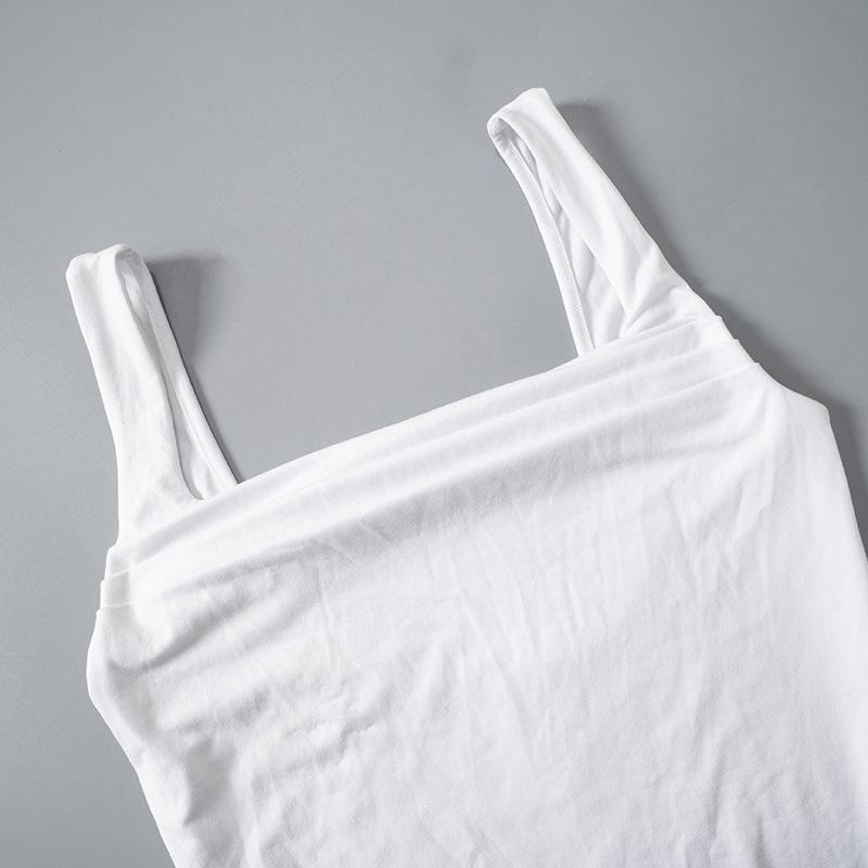 GMXIA Женская весенняя облегающая однотонная майка-топ с плиссировкой и халтером