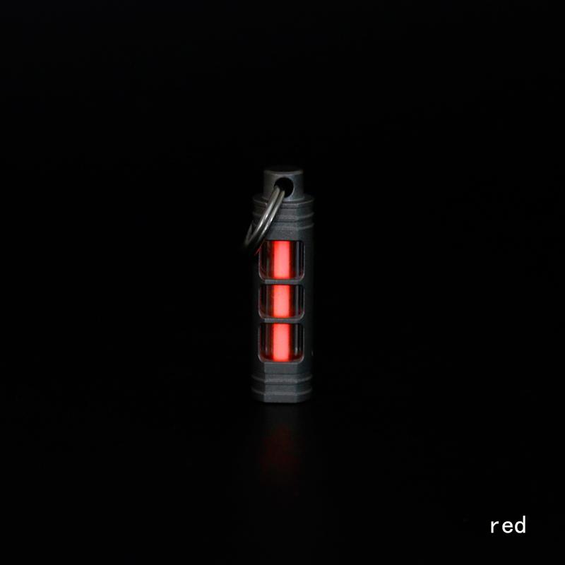 Брелок из титанового сплава с тритиевой трубкой, самосветящаяся тритиевая трахея, подвеска 3,5 * 25 мм, съемный тритий