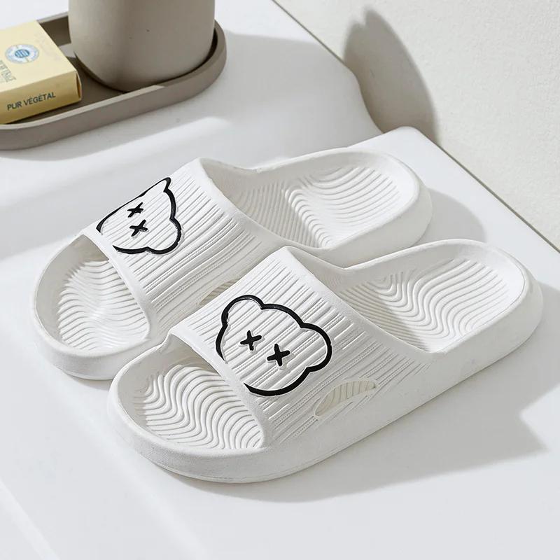 Женские тапочки, летние нескользящие шлепанцы унисекс на плоской подошве, теплые домашние легкие тапочки из Евы, мужские пары в помещении, женская милая обувь с героями мультфильмов