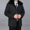 Men Wool Coat Autumn Wool Blend Jacket Winter Thick Woolen Coat Mens Pea Coat Real Rabbit Fur