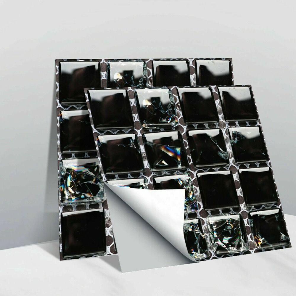 10 шт. Декоративные самоклеящиеся плиточные наклейки DIY Съемная мозаичная наклейка ПВХ 3D-эффект Наклейка на стену Декор для кухни и ванной