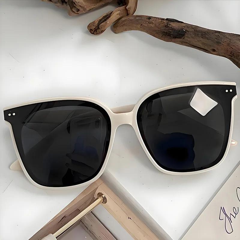Women'S Oversized Retro Square Sunglasses Man Fashion Decorative Glasses Uv400 Trendy Brand Design