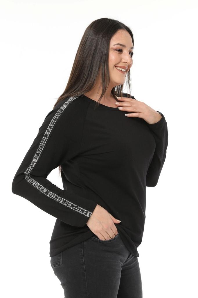 Женская стильная толстовка большого размера, модная толстовка большого размера с каменной лентой и рукавами реглан