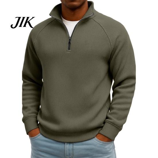 Knitted Sweaters for Daily Wear Men Quarter Zipper Pullover Sweater, Long Sleeve Soft Knit Tops, Warm Fall Winter Clothing Casual Mock Neck