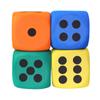 80 мм Большие игральные кости с черными точками Шестигранные игральные кости с точками Цветные игральные кости Обучающие пособия Игровые кости для обучения счету и математике