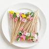 100Pcs Candy Color Cocktail Skewers Disposable Dessert Toothpicks  for Wedding Decor