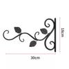 Black Hanging Flower Basket Brackets Iron Butterfly Bird Pattern Wall Mounted Plant Hanger Indoor Outdoor Garden Backyard
