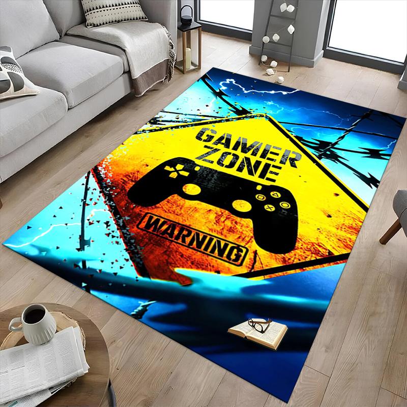 Gamer Zone Carpet For Playroom Bedroom Living Room Sofa Home Decorkids Game Area Rug Nonslip Floor Mat