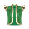 Boy Metallic Sequins Vest Stand Collar Shoulder Pads Open Front Arabian Halloween Performance Costume