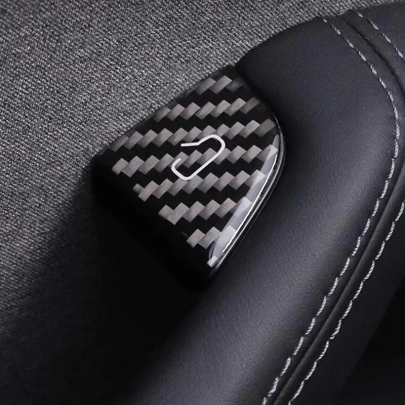 For Tesla Model Y Model 3 Refreshed Version Carbon Fiber Door Switch Button Sticker Interior Decoration Accessories