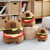 Lovely Hamburg Capybara Plush Toy Fluffty Kawaii Plushie Doll Simulation Animal Cute Stuffed Animals Soft Plush Gift Kid Toys
