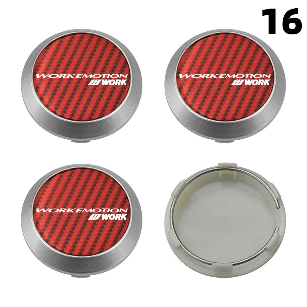 4PCS New 64MM OD / 60MM ID Cap For Rims WORK EMOTION EQUIP MEISTER VS Logo Wheel Center Cap Sport Car Wheel Cover Hub caps