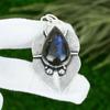 Memorial Day Sale Labradorite Stone 925 Sterling Silver Bezel Pendant Jewelry