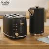 Nordic Ensemble Grille Pain 2 Fentes Larges, Bouilloire Électrique 1,7L sans BPA Briebe SKT1167BLK 2200W Noir