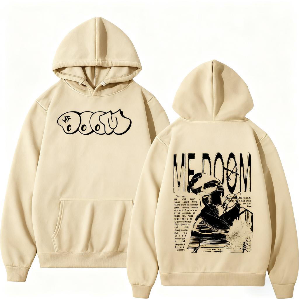 Худи с музыкальным альбомом рэпера MF Doom Madvillain Metal Face Hip Мужские толстовки с длинным рукавом и капюшоном Унисекс одежда