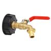IBC Tote Adapter 3 4in Brass Tote Fitting Coarse Thread 275‑330 Gallon Water Tank Garden Hose Valve Fitting