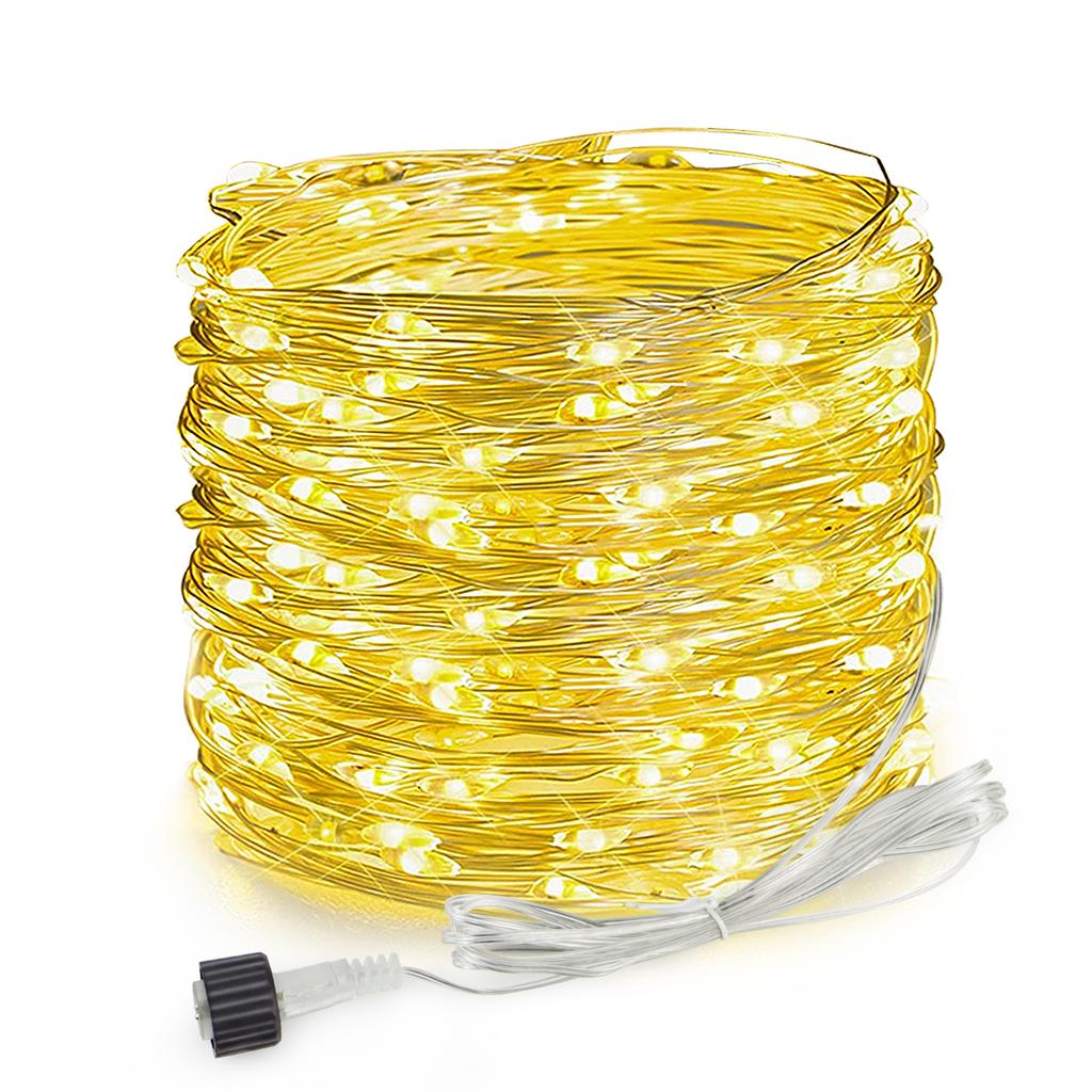 Plug In LED Fairy Lights Waterproof String Light Outdoor 8 Mode Christmas Twinkle Light For Bedroom Garden Yard Patio Tree Decor