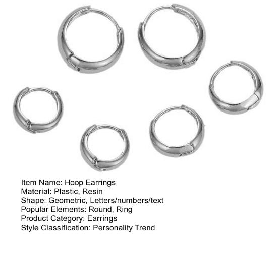 3 пары/компл. геометрические серьги-кольца преувеличенной круглой формы, пластиковые круглые серьги, женские ювелирные изделия в подарок