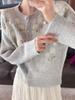 3D Floral Thick Wool Cardigan - Autumn/Winter Korean Style Women's Long Sleeve Sweater