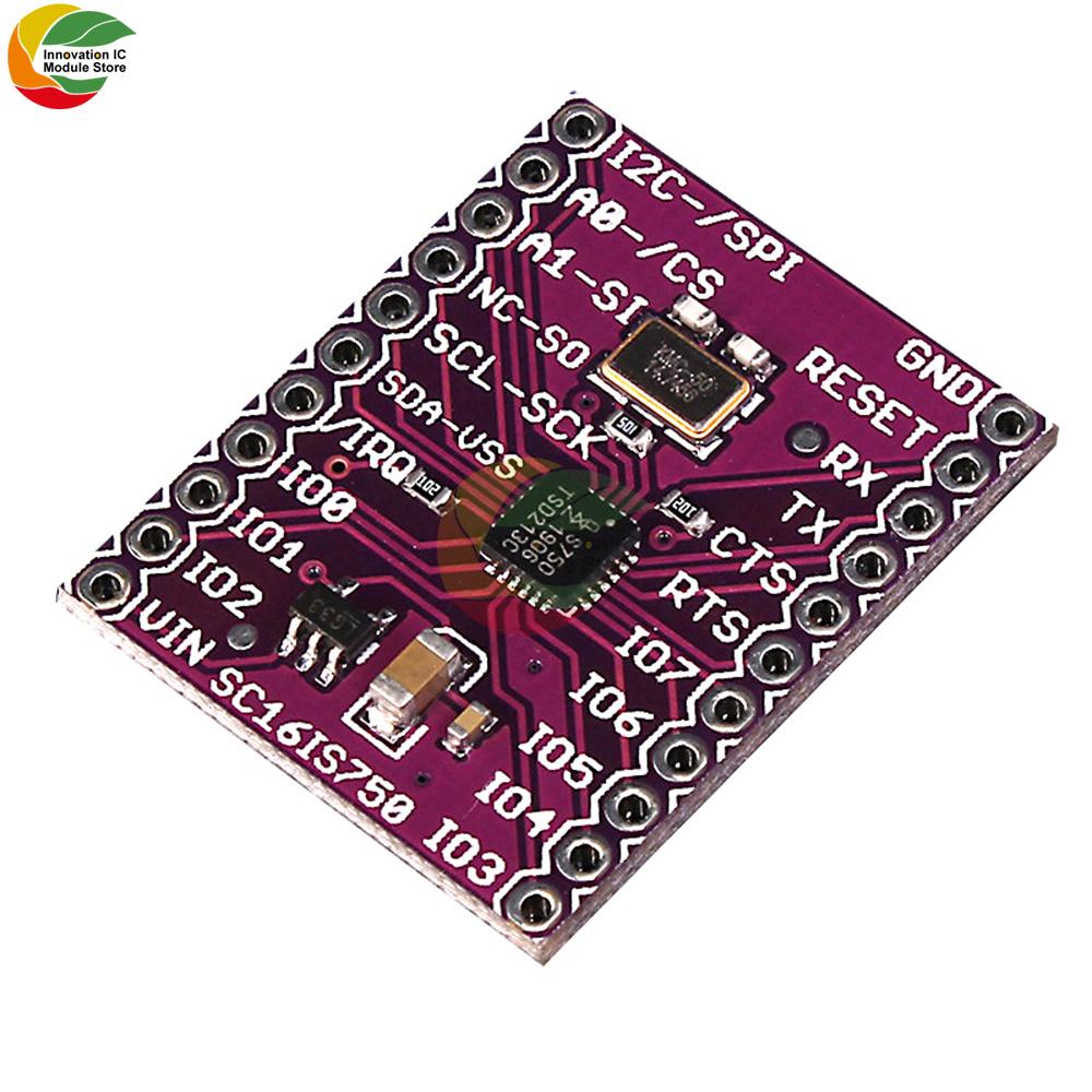 SC16IS750 Module CJMCU-750 UART Serial Port to IIC/SPI Bus Programmable IO Port Development Board Industrial Control Module