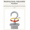 Metal Hanging Hat Storage Clips Holder with 8 Non-Slip Clips Shock Proof Baseball Cap Rack with Hook Multilayer Hat Display Rack