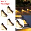 1/4PCS Solar Step Lights Outdoor LED Lamp Waterproof Outside Solar Lights for Stair Patio Garden Courtyard Door Sidewalk Decor