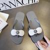 Женские сандалии на плоской подошве с бантом: Нескользящий, износостойкий, мягкий и эластичный для летнего пляжа и повседневной носки