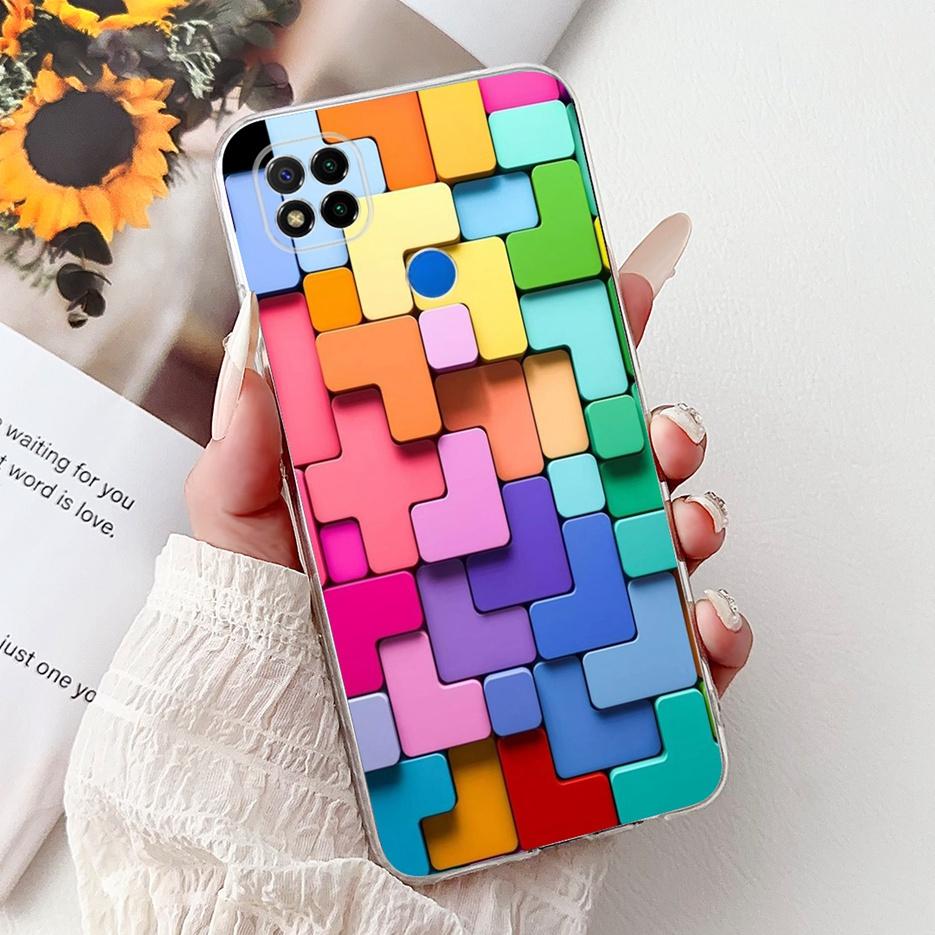 For Xiaomi Redmi 9C Case 6.53'' Cute Love Heart Painted Cover Soft Slim Phone Case For Xiaomi Redmi 9C NFC Redmi9C Fundas Bumper